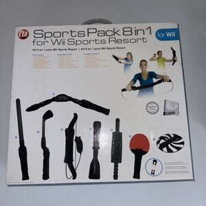 CTA Cta Digital Nintendo Wii 8-in-1 Sports Pack For Wii‎ Sport Resort (black)